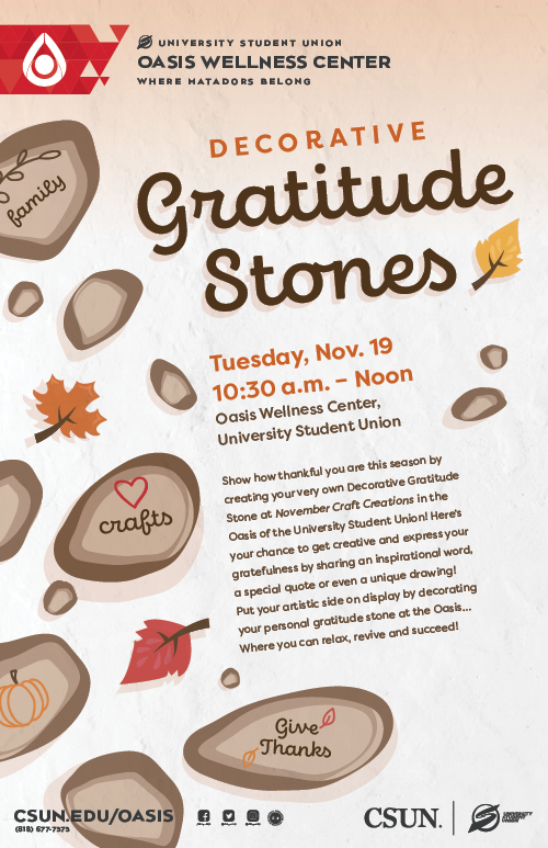 Decorative Gratitude Stones poster