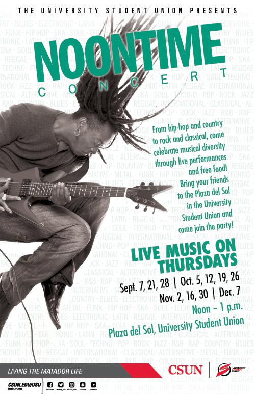 Noontime Concert | September 7, 21, 28; October 5, 12, 19, 26; November 2, 16,  30 and December 7 | Noon - 1 p.m.