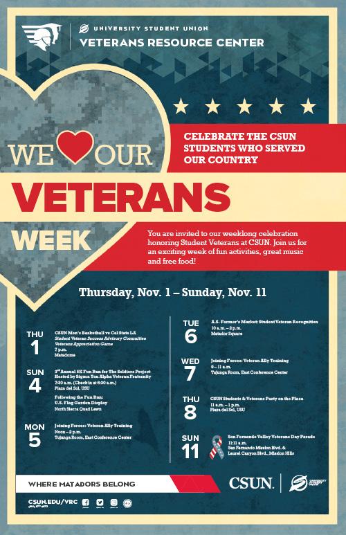 We :heart: Our Veterans Week poster