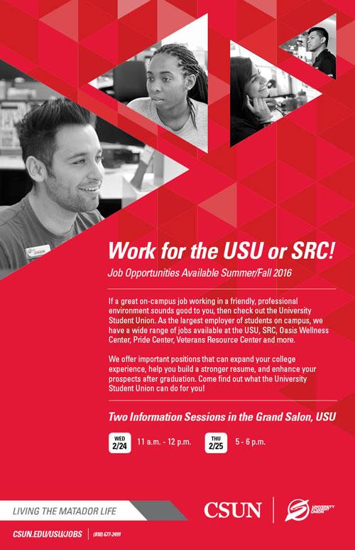 USU Job Information Sessions Spring 2016