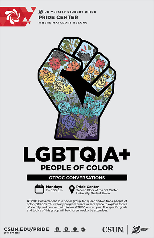 LGBTQIA+ People of Color QTPOC Conversation poster