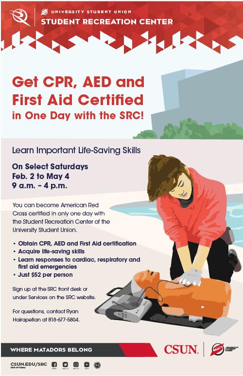 CPR, AED and First Aid poster