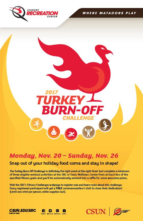 2017 Turkey Burn-Off Challenge, Monday, November 20 to Sunday November 26