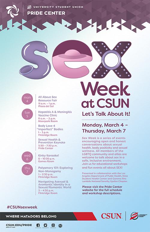 Sex Week at CSUN poster