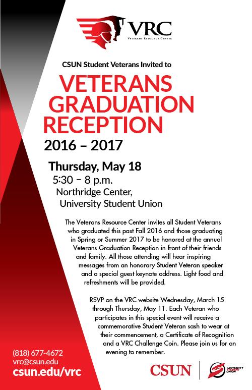 Veterans Graduation Reception 2016-2017