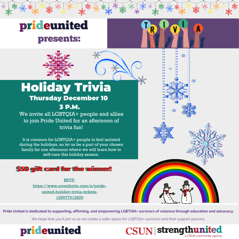 PrideUnited Holiday Trivia Night 