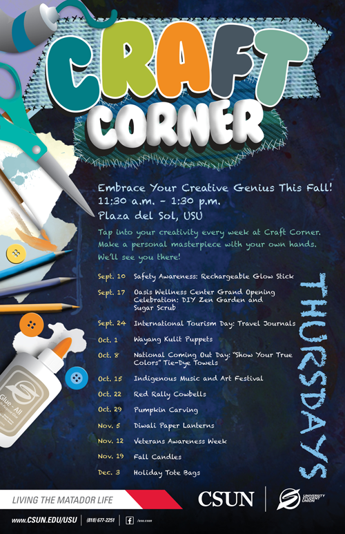 Craft Corner this Fall at the University Student Union