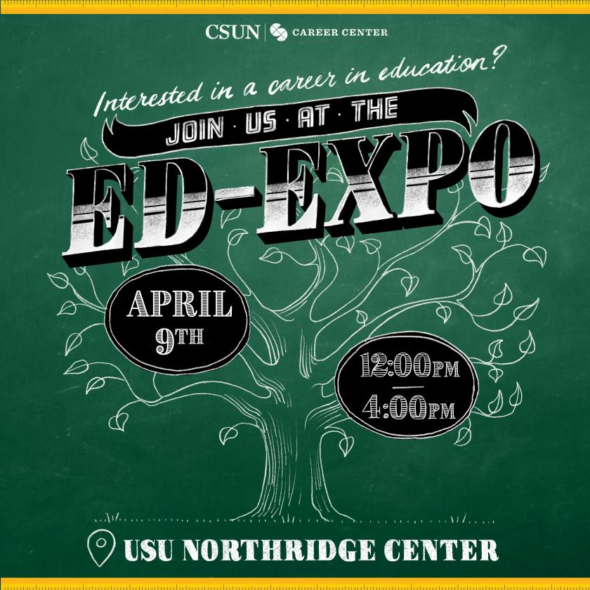 Join us at the Ed Expo, April 9, 12-4pm, USU Northridge Center