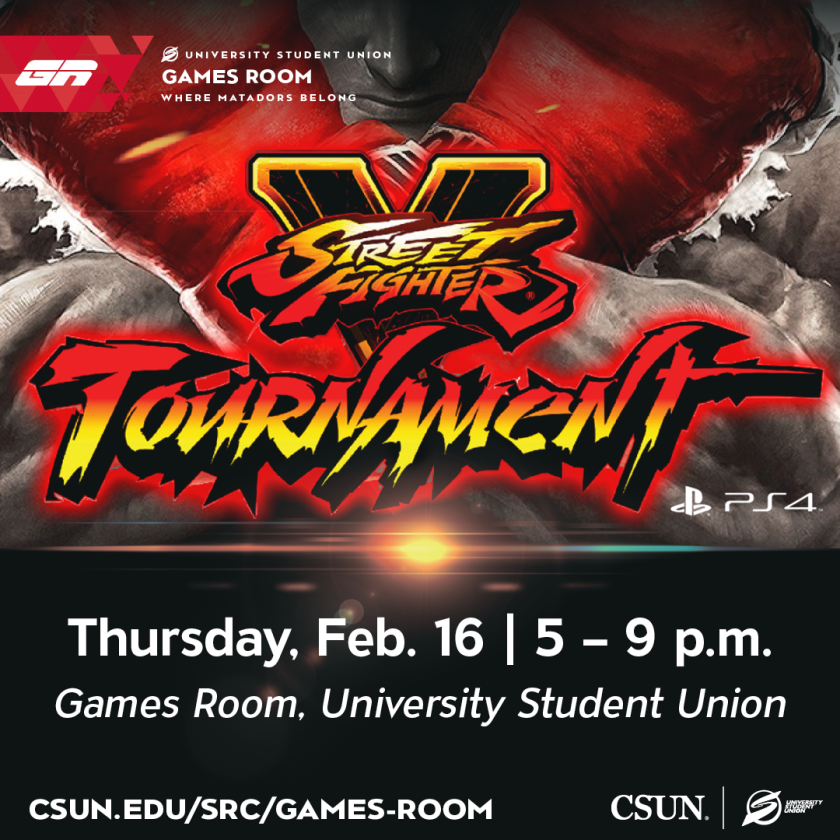 Games Room: Street Fighter V Tournament