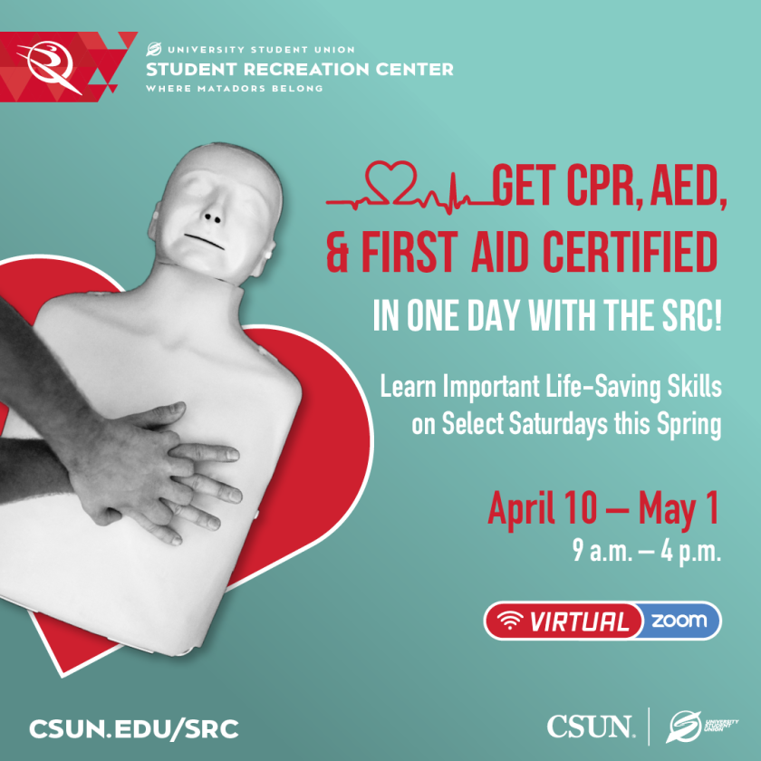 hjemmelevering analog Tilkalde SRC: Get American Red Cross Certified for CPR/First Aid/AED in Only One Day  | California State University, Northridge