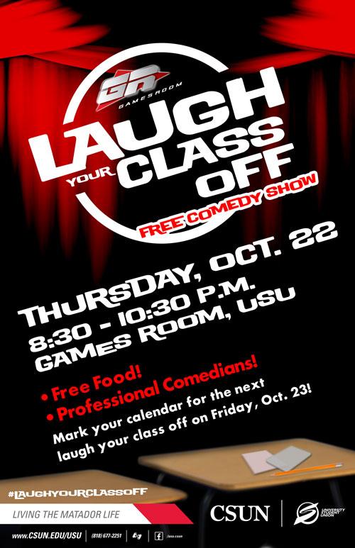Laugh Your Class Off Oct. 26 at the Games Room