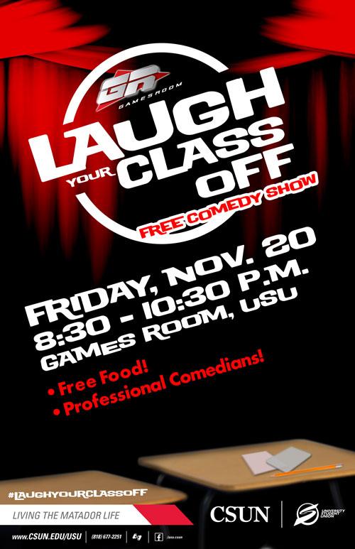 Laugh Your Class Off Nov. 20 at the Games Room