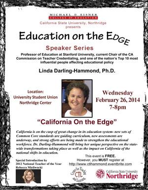 Education on the Edge: Linda Darling-Hammond flyer