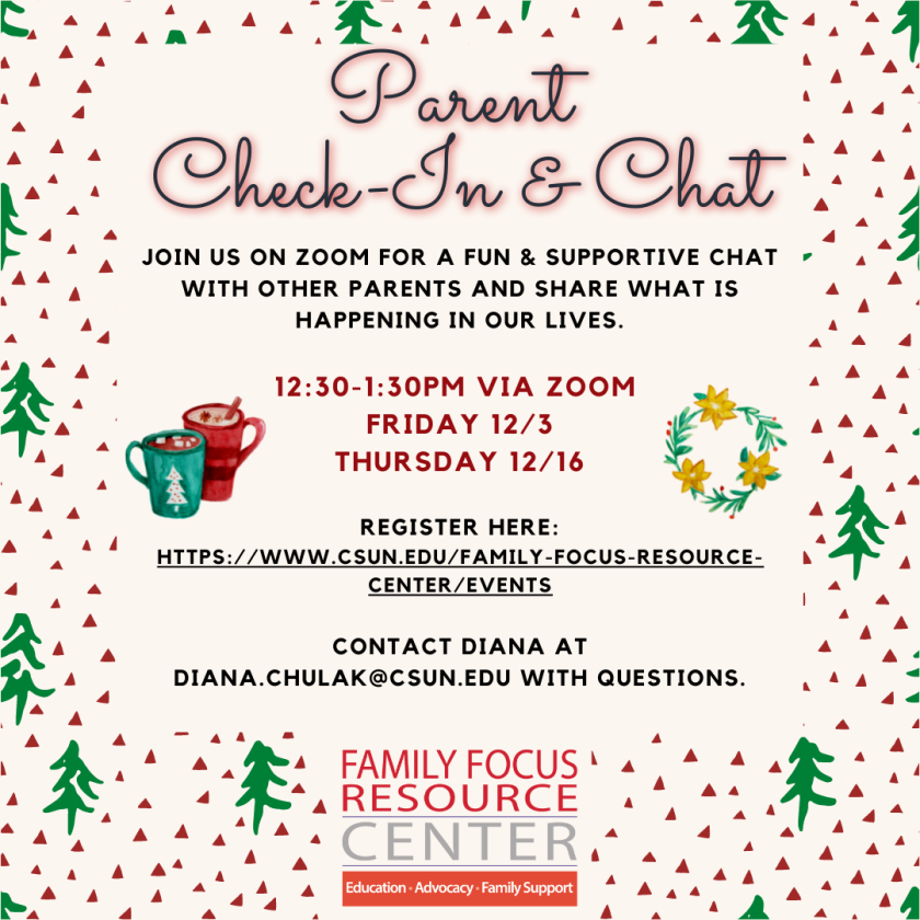 Parent Check-in and Chat Holiday