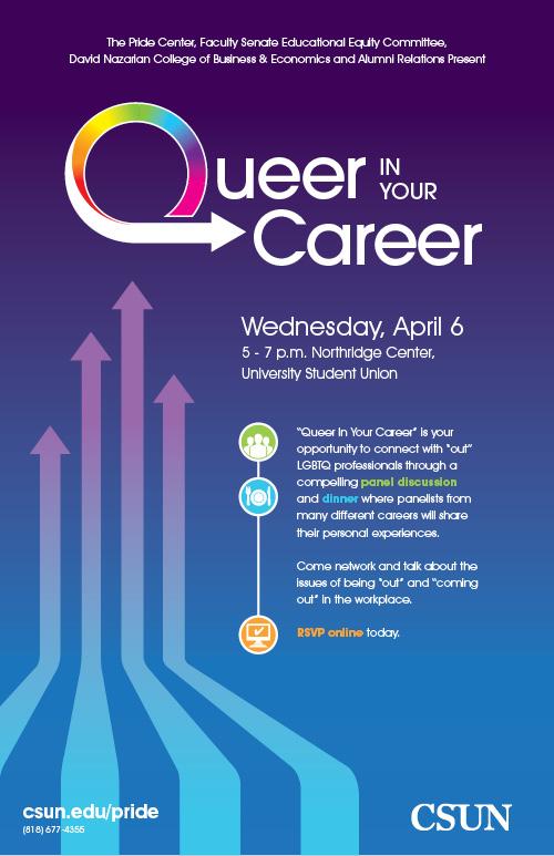 Queer in Your Career: Wednesday, April 6, 5 -7 p.m.