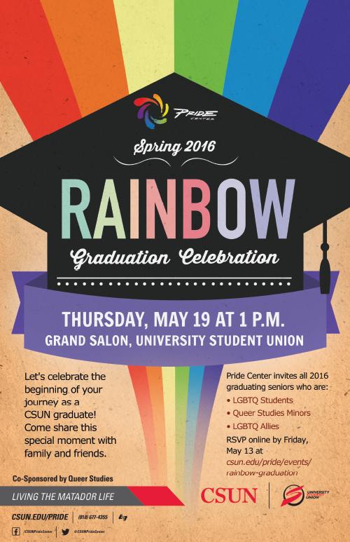 Rainbow Graduation Celebration | Thursday, May 19 - 1 p.m.