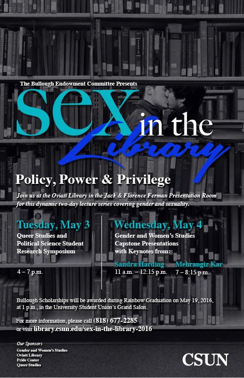 Sex In The Library: May 3 and May 4