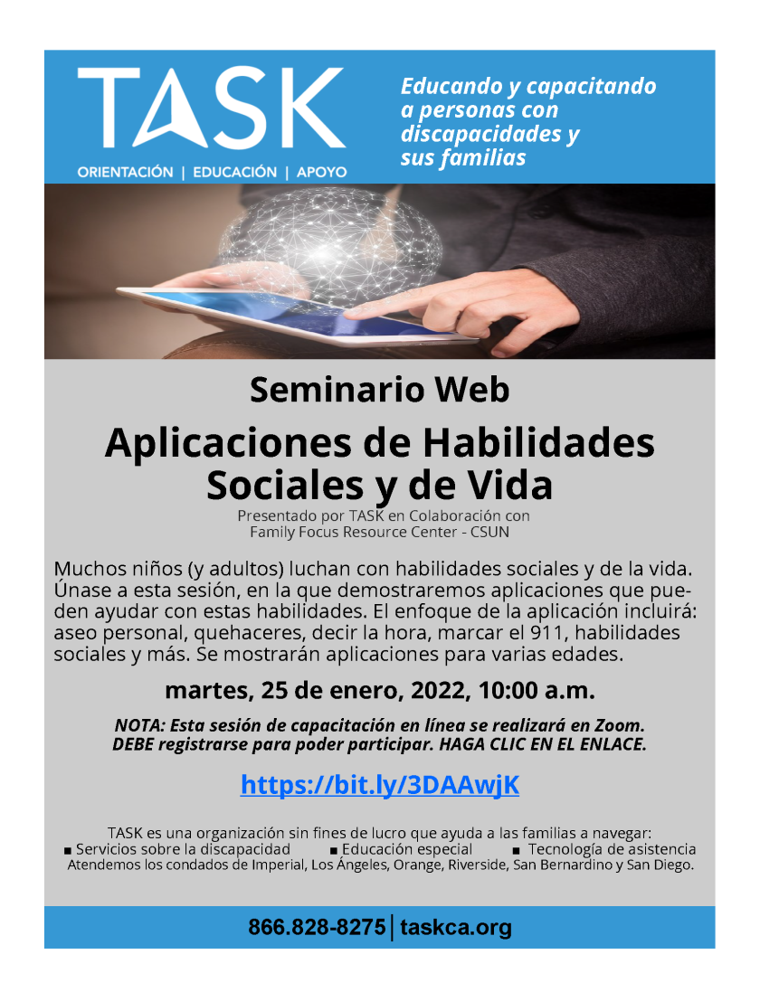 Social and Life Skills Spanish Webinar
