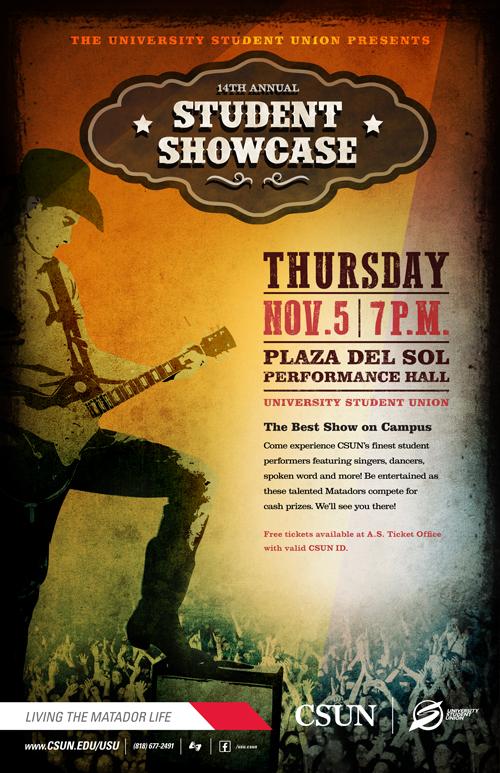 14th Annual Student Student Showcase: Thursday, Nov. 5 at 7 p.m.