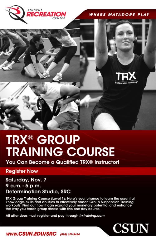 TRX Group Training Course: Saturday, Nov. 7 9 a.m. - 5 p.m.