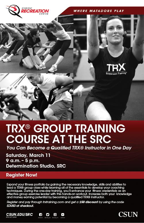 TRX Group Training Course: Saturday, March 11, 9 a.m. - 5 p.m.