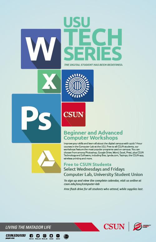 USU Tech Series at the Computer Lab on Select Wednesdays and Thursdays