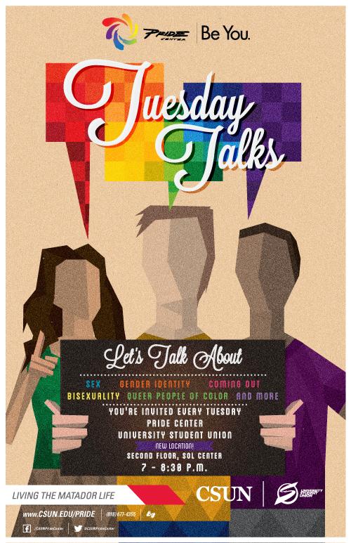 Tuesday Talks this Fall at the Pride Center