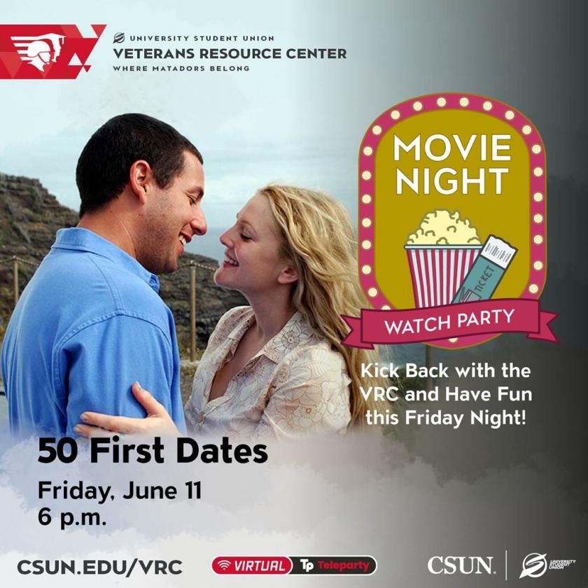 VRC Movie Night Watch Party: 50 First Dates