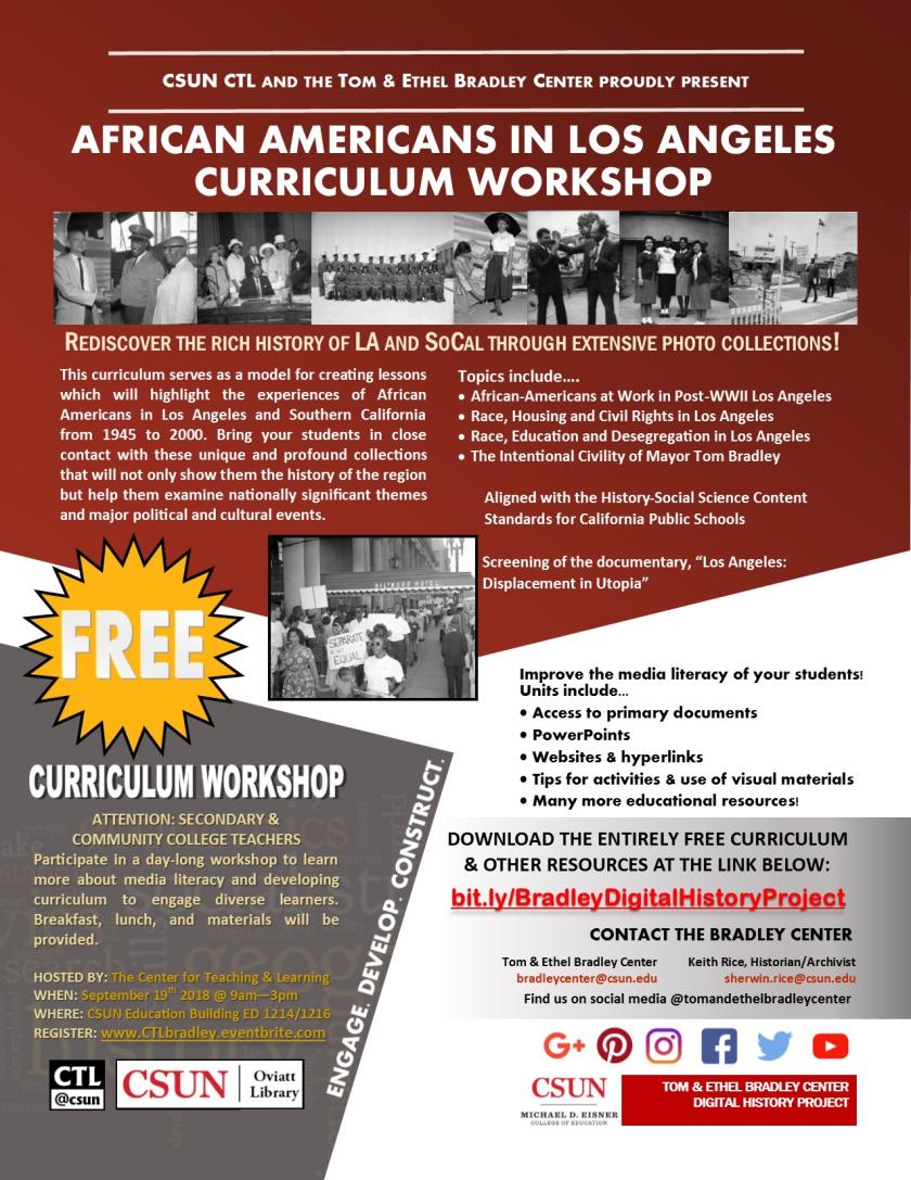 Curriculum Workshop: African Americans in Los Angeles