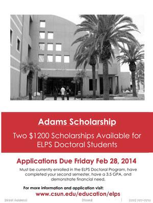 Adams Scholarship Flyer