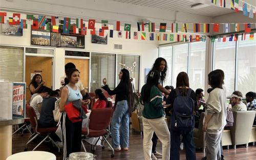 Students at Coffee Hour International Day of Peace