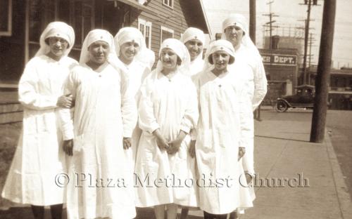 Nurses, Plaza Community Center, ca. 1910