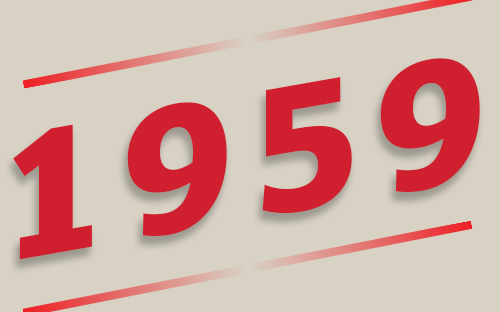 1959: The first computer at a state college in California is installed, with a 4,096 word memory. 