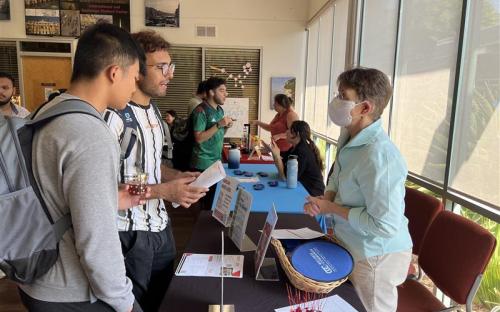 Students at Coffee Hour Resource Fair