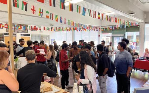 Students at Coffee Hour Resource Fair