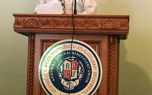 Speaker at the Armenian General Benevolent Union