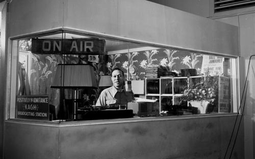 Bill Sampson in Radio Booth