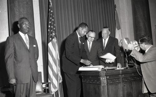 Councilman Bradley Swearing in, 1963