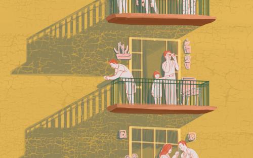 Eugenia Diaz --  More Balconies, digital illustration