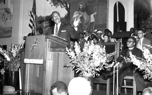 Dr. Martin Luther King Jr., Second Baptist Church, Los Angeles, ca. 1964