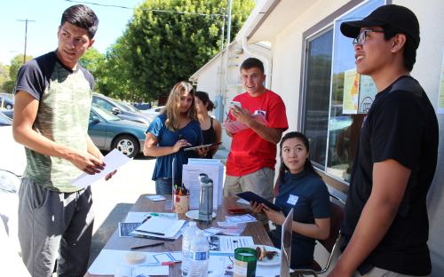 Attendees at the 2018 AAS Welcome Back BBQ