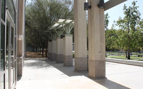 Food Science Lab patio area - Sequoia Hall