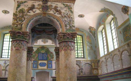 Inside Lancut Synagogue