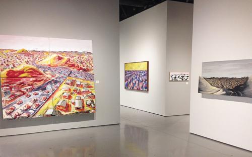 Installation shot.  Abstracted Valley paintings