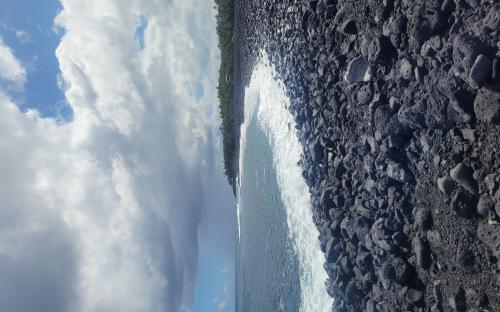 Rocky shore along the coast – Hilo, Hawaii 