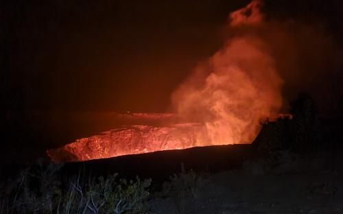 Volcano edge at night – Hilo, Hawaii 