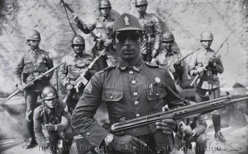 Guardsmen officer and soldiers in Chalatenango, El Salvador, March 1981.