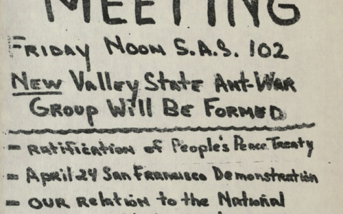 Fall 1966: The era of campus student protests against the Vietnam War begins, continuing through the early 1970s. 