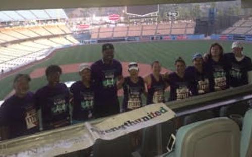 Strength United Team members join together at the Dodger Stadium.