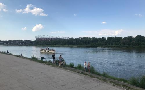 Warsaw river bank